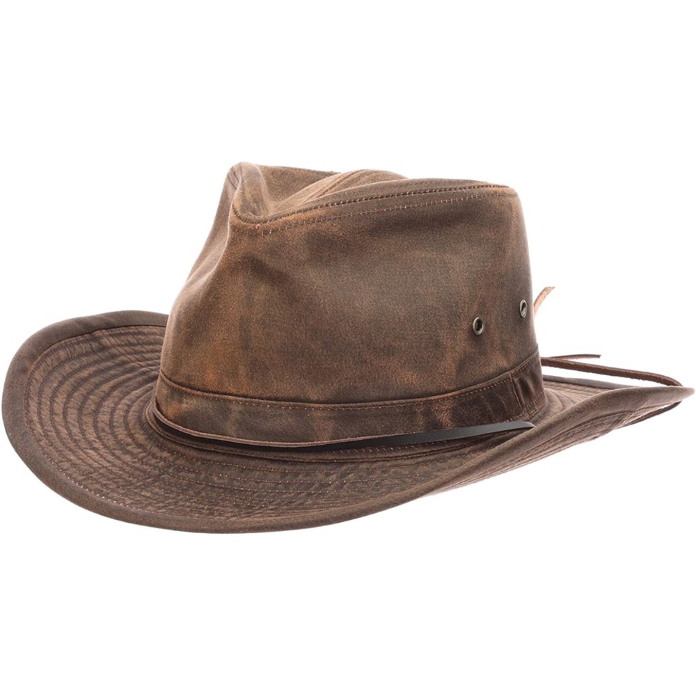 Brown Leather Cowboy Hat